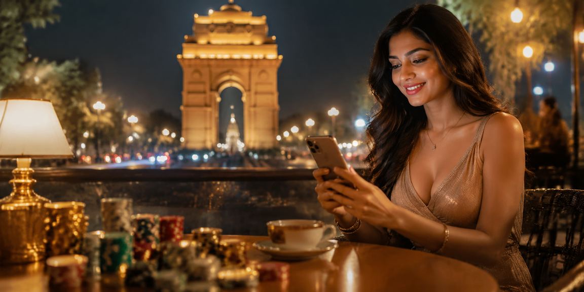 Delhi India Gate with people engaged in sports and lottery betting